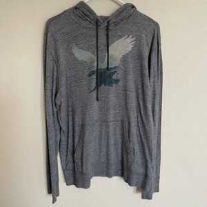 American Eagle Shirt Mens Large Athletic Fit Hoodie Lightweight